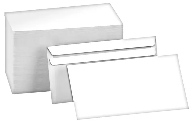 Briefumschläge DIN lang ohne Fenster weiß Kuvert selbstklebend 75g/m²