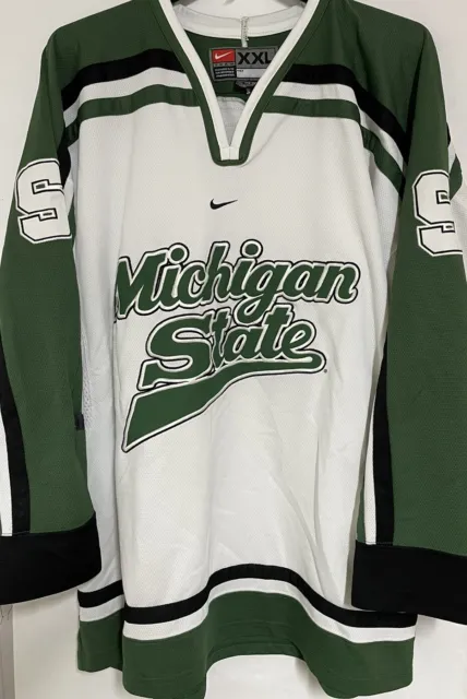 NIKE Michigan State University Spartans NCAA Hockey Jersey MSU Green Mens XXL