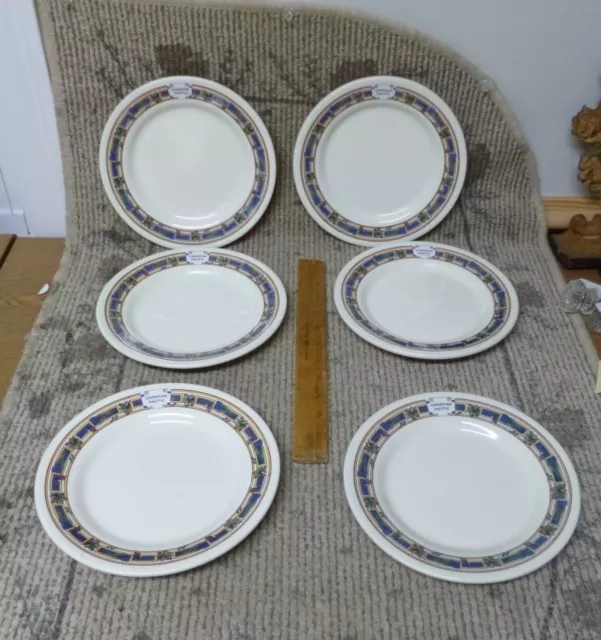 Ridgways Canadian Pacific Railway 8" Lunch/Side Plate Blue Maple Leaf Pattern