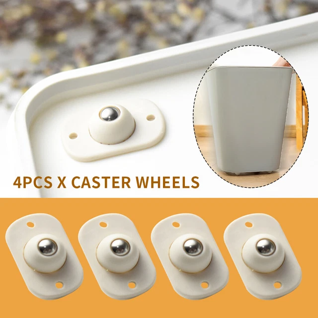 4pcs Self  Castor Wheel Stick On Steel Ball For Furniture 360 Swivel