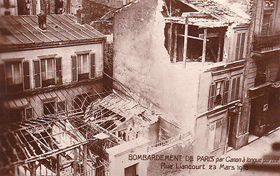 CPA GUERRE 14-18 ww1 paris bombing 23/03/1918 rue liancourt
