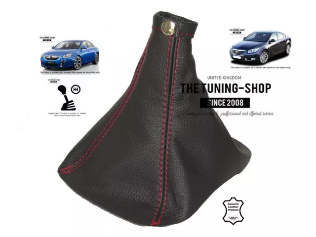 Gear Stick Gaiter For Opel Vauxhall Insignia 2008-2016 Leather Red Stitching