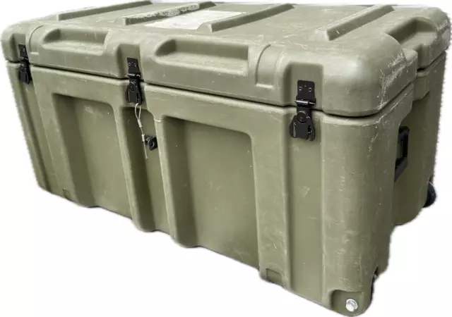 US Army Hardigg Case Box Outdoor Box Humvee Truck Transport Box Trolley