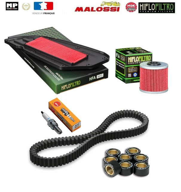Kit Révision Courroie, Filtre, Bougie, Huile Pour Gilera NEXUS 125 Euro3 (2007-2012) - Pack Neuf