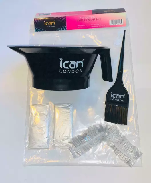 ICAN Hair Dye Color Brush Bowl Combo Coloring Brush Kit 4 pieces Set Tint Tool