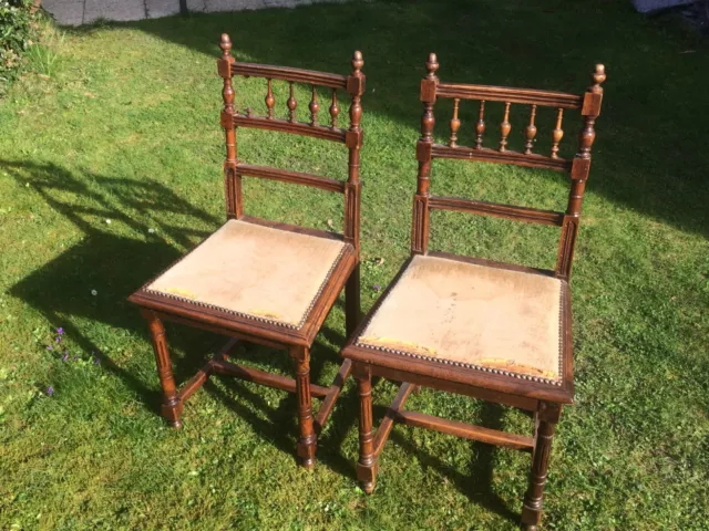 2 Antike Stühle um 1900 für Esszimmer