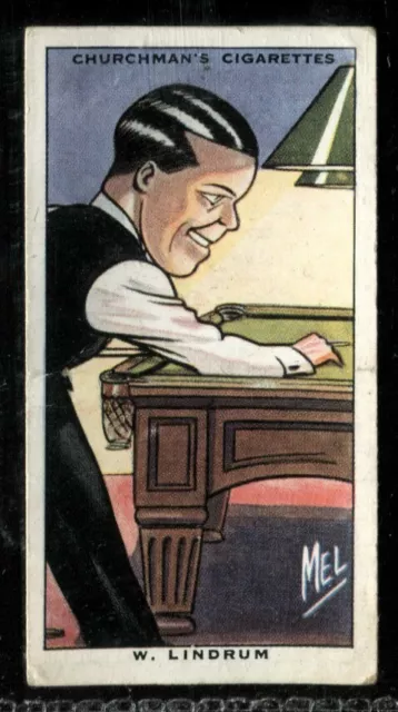 Tobacco Card, Churchman, SPORTING CELEBRITIES, 1931, Billiards, W Lindrum, #9