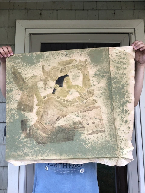 Dale Nichols Rubbing Original The Devine Voice Of The Drum 1971 Signed Dale Nichols Rubbing Original The Devine Voice Of The Drum 1971 Signed