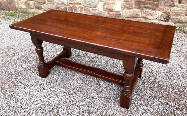 LARGE Antique Style Solid Oak Refectory Dinning Dining Table Farmhouse Table