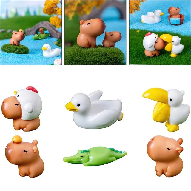 Miniatures Capybara 10 Mini Capybaras En Résine - Déco Mignonne Pour Maisons De Poupées ! Décoration Gâteau Maison Poupée