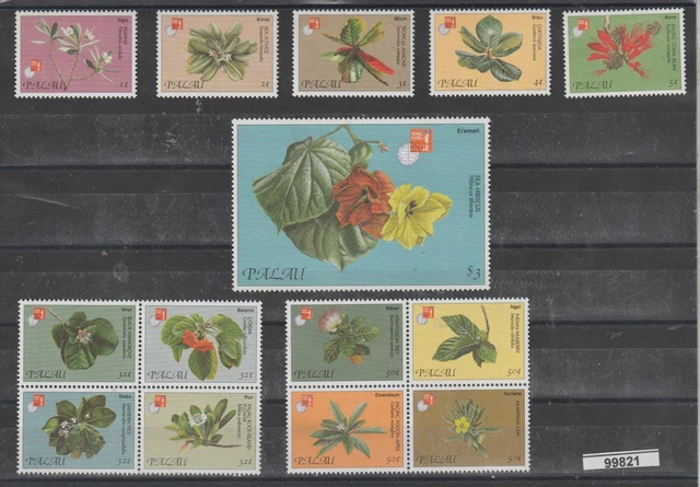 Palau 1997 Flora Blumen 1° 2° 3° - 14 Val. MNH MF99821