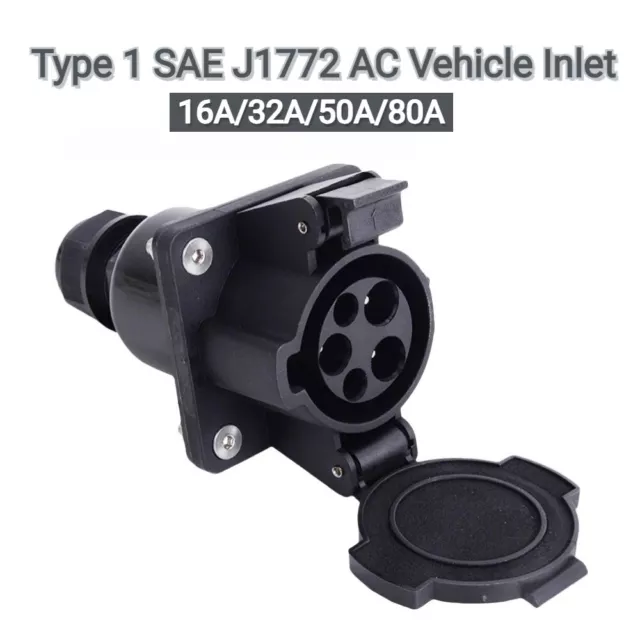 Type 1 SAE J1772 AC Vehicle Inlet, Car-Side Female Receptacle EV Charging Socket