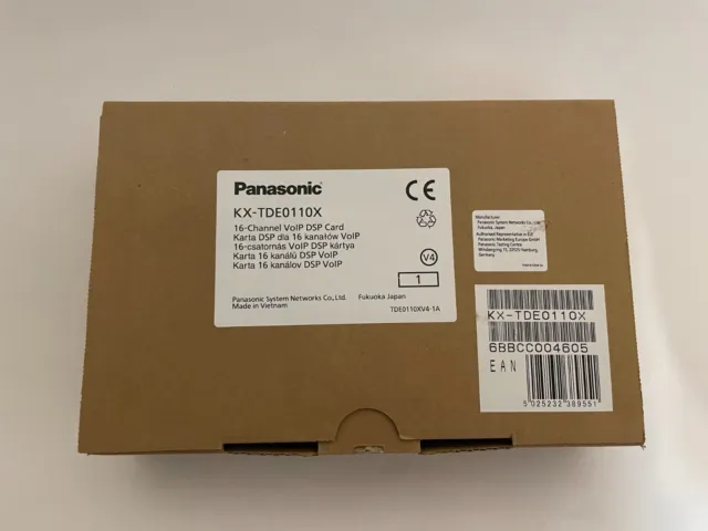 Panasonic KX-TDE0110X DSP Karte 16 Kanal NEU mit MwSt ausweisbar