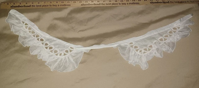 Vintage Sheer Ruffled Collar with Open Work 32 inches Long for Project