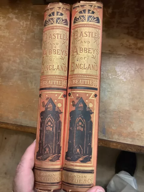 Castles and Abbeys of England 2 volume set William Beattie 1860 London