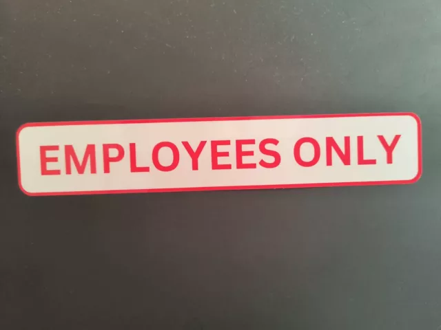 Employees Only Sticker Decal Sign Vinyl Door Business Wall Warehouse (2 Pack)