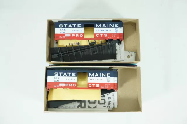 Athearn Bev-Bel HO Bangor & Aroostook BAR 40' Box Car Kit 1112-8 1112-9 NEW HO14