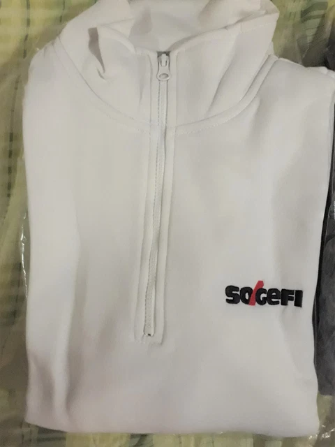 Felpa bianca da lavoro uomo logo SOGEFI-FELPA ZIP SIRFLEX-Sir Safety System