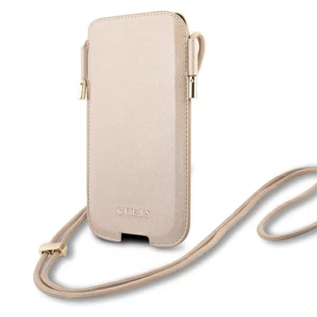 Guess Smartphone Handy Umhänge Tasche Apple iPhone 12 Mini / 12 / 12 Pro Gold