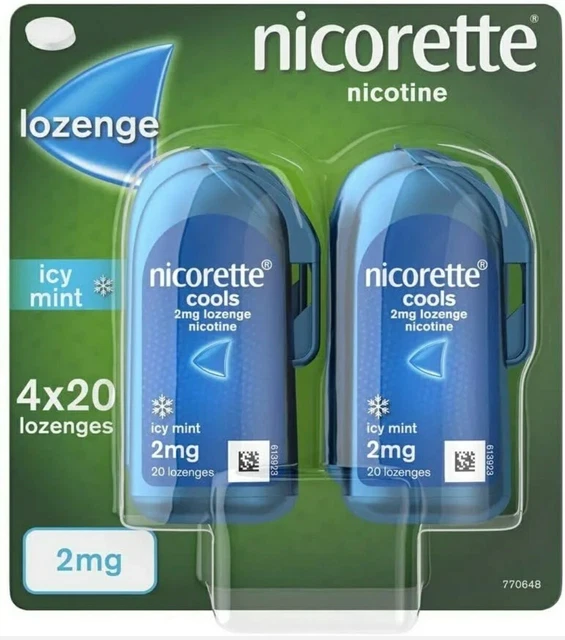 2 x 80 Cools Nicorette 2 mg Ghiacciata Menta 160 Losanghe SCADENZA 2024/2025 2 x 80 Cools Nicorette 2 mg Ghiacciata Menta 160 Losanghe SCADENZA 2024/2025