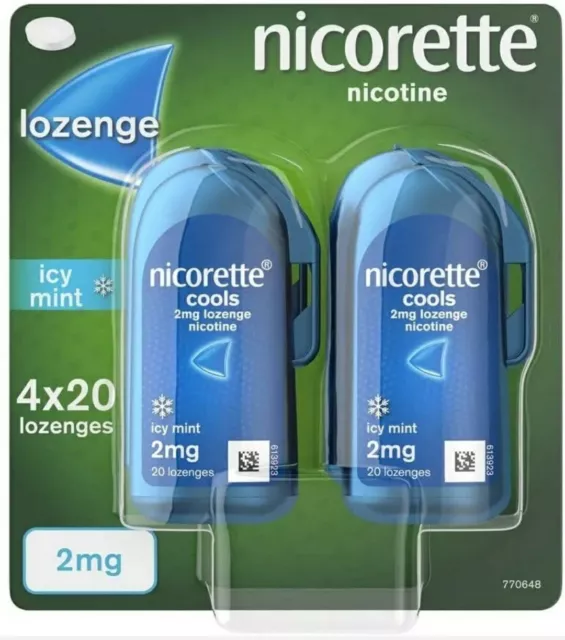2 x 80 pastillas Nicorette Cools 2 mg helado como nuevo 160 CADUCIDAD 2024/2025