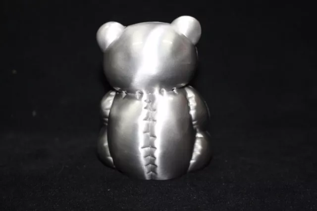 Pewter Teddy Bear Money Box Birth Birthday Christening naming day Keepsake Gift 3