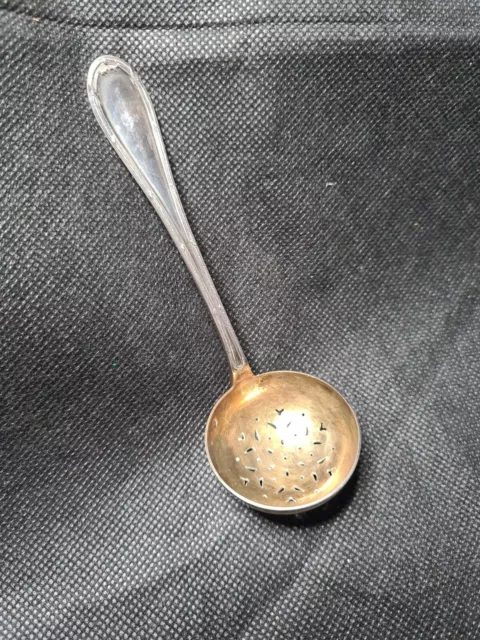 Cuillere saupoudreuse Ancienne En Argent Massif Minerve Vermeil Ref F436