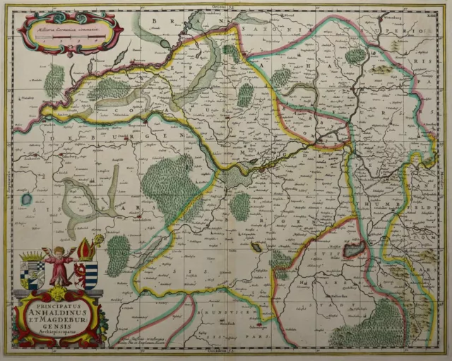 Principatus Anhaldinus et Magdeburgensis - Anhalt, Magdeburg - Janssonius 1681