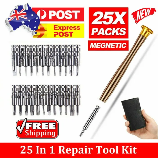 25 IN1 Small MINI REPAIR PRECISION SCREWDRIVER TORX TOOL KIT SET PHONES FIX AU