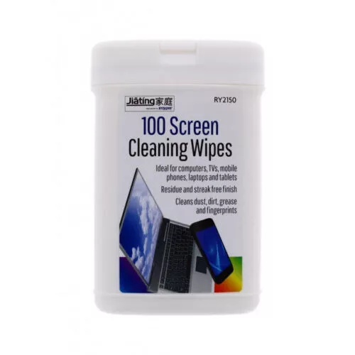 100 Screen Cleaning Wet Wipes Laptop LED LCD TV Computer iPad Monitor Cleaner