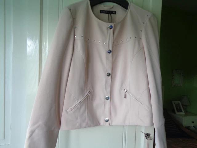 Veste Maille Beige Bohème Patrice Breal, Taille 42 - Avec Empiècements Décoratifs, Occasion Très Bon état