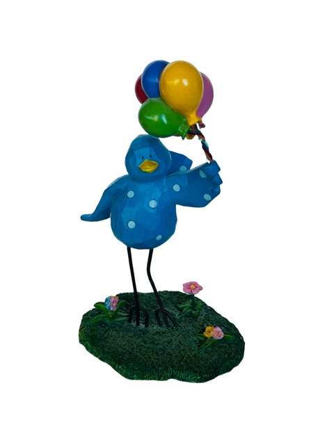 Russ Berrie Bird Figurine Tweet Along With Me anthropomorphic bluebird uplifting