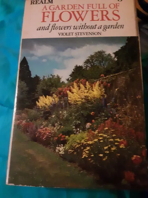 F 📚 Vintage Book, A Garden Full Of Flowers And Flowers Without A Garden, Violet
