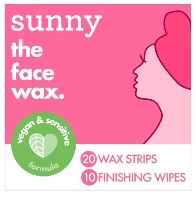 Sunny the Face Wax Strips 20 Wax Strips 10 Finishing Wipes