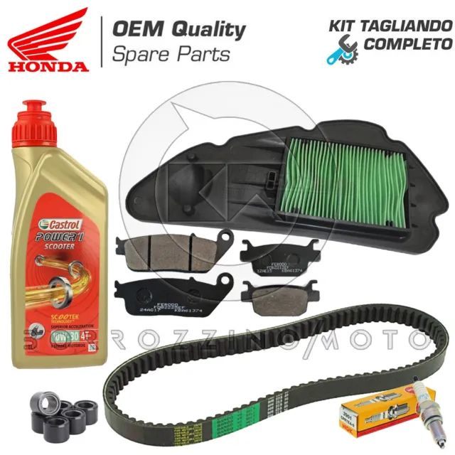 Kit Tagliando Honda Sh125 Sh 125 2015 2016 Olio Candela Cinghia Rulli Pastiglie