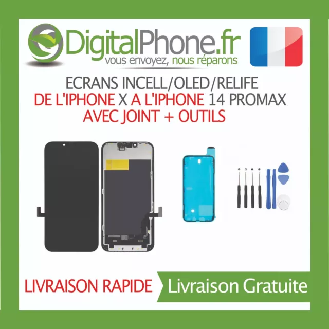 ⭐️⭐️⭐️ Ecran Lcd/Incell/Oled Pour Iphone X/10/11/12/13/14/15 +Joint+Outils⭐️⭐️⭐️