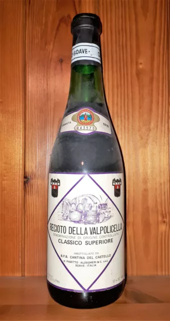 Vino da collezione RECIOTO VALPOLICELLA 1976 CANTINA CASTELLO SOAVE ALDEGHERI