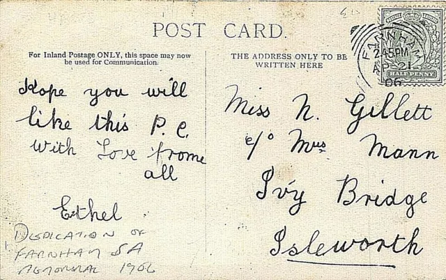 Tarjeta Postal Aldershot - Dedicación Monumento de la Guerra - Sudáfrica 1902 2