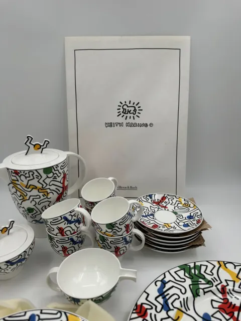 Villeroy & Boch KEITH HARING Kaffeeservice, Spirit of Art von 1991, limitiert