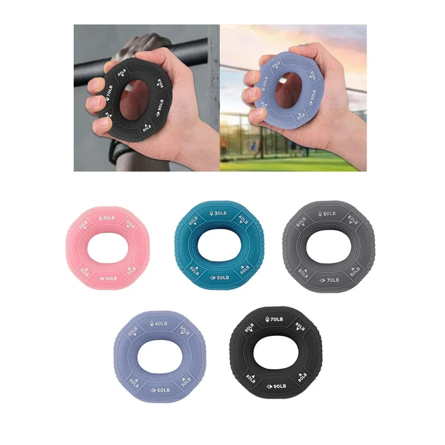 Lot De 3 Anneaux D'entraînement Doigts - 40/50/60 Lb - Renforceur De Prise Main En Silicone