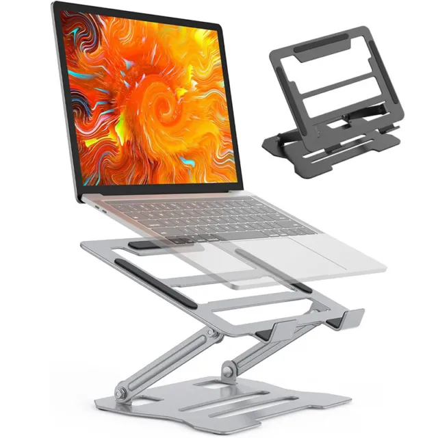 Foldable Laptop Stand Ergonomic Computer Stand Aluminum Laptop Riser  Detachable Tablet Stand Desktop Mount for 10-15.6” Laptop 
