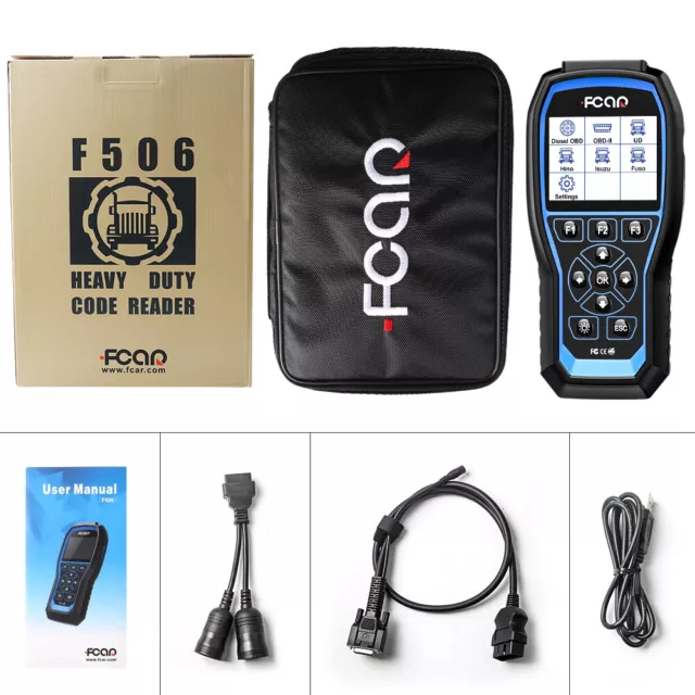 FCAR F506 2 in 1 24V Heavy Truck Scanner Full System 12V Car OBD2 Diagnois Tool 2