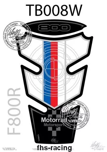 TB008W , MOTOGRAFIX - Tankpad , Tankprotektor für BMW , F 800 R , 3 D Gel