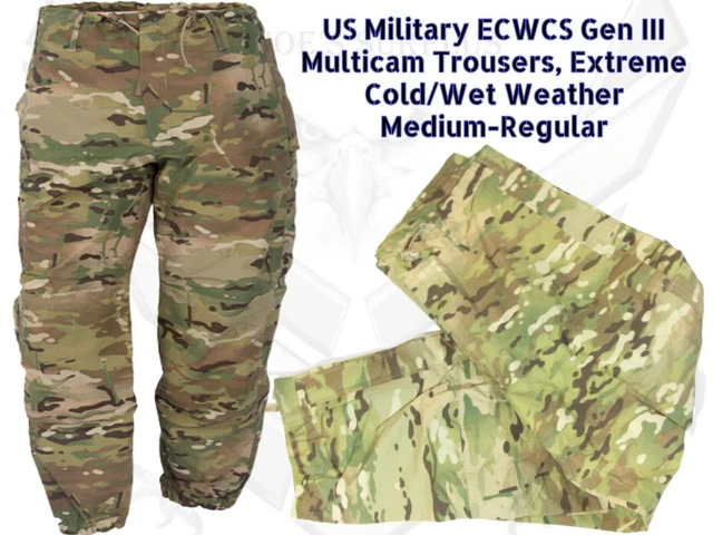 US Military ECWCS Gen III Multicam Extreme Cold/Wet Trousers Med-Reg H7