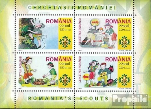 Rumania Bloque 357 (completa edición) nuevo con goma original 2005 boy scouts