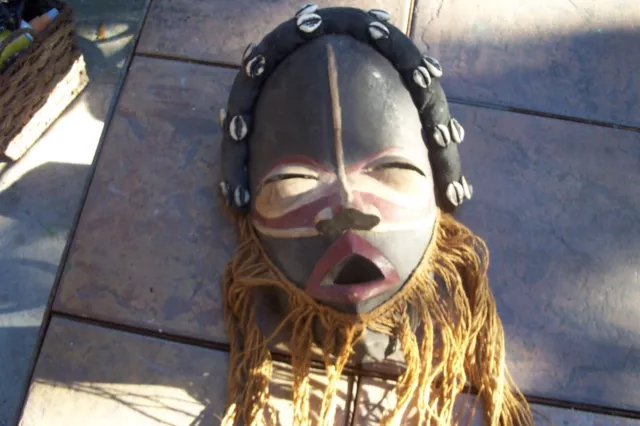 Vintage Dan Gunyeya Racing Mask Ivory Coast 12"