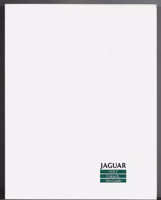 Jaguar Daimler Colour & Trim 1986-87 UK Market Brochure XJ XJ40 Series 3 XJS