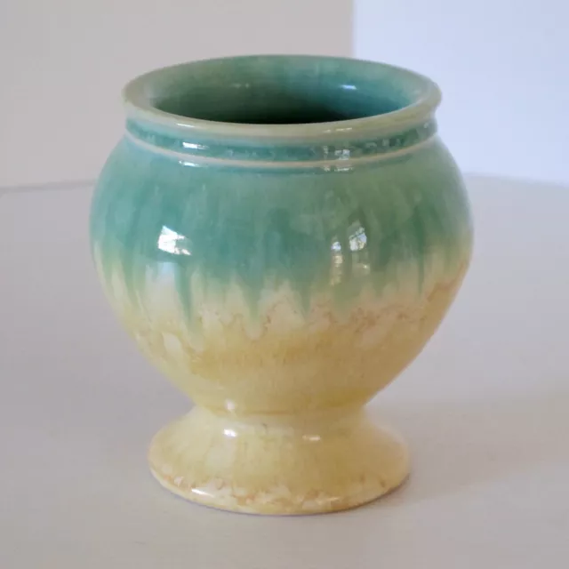 Bakewells Newtone Art Ware Goblet Vase in Polychrome Glaze on Cream Clay c.1930s