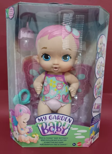 🦋🌻🌼🌷 Bambola My GARDEN BABY-BUTTERFLY pink rosa mattel New 3+ 🌺🌹💐🦋