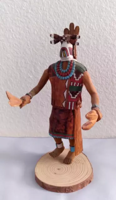 Vintage Native Navajo Hopi Hand Carved Painted Wood Unsigned Kachina 10" Rare